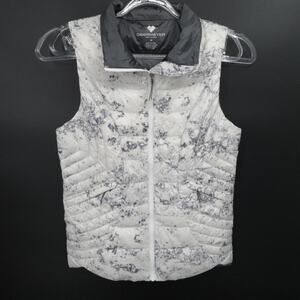 Obermeyer Vest Womens M White Snowflake 550 Duck Down Filled Puffer Outdoors Ski